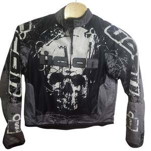 Men's Icon Decay Hooligan Mesh Nylon Motorcycle Jacket Full Zip Large L